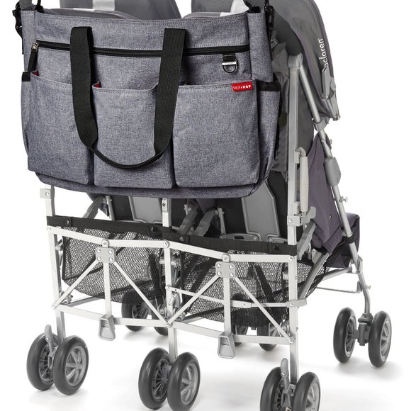 Skip Hop Duo Double Signature Diaper Bag - Heather - Picture 2 of 3